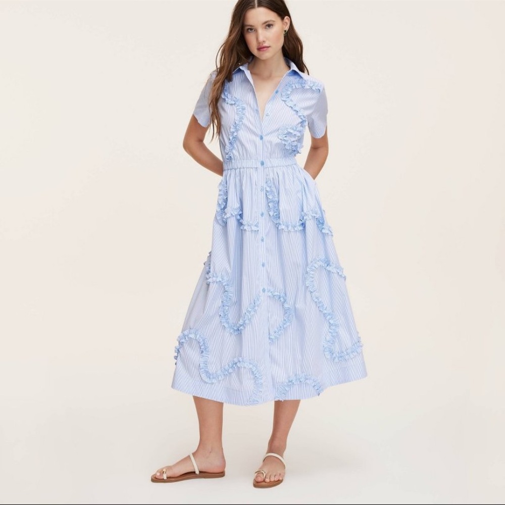 Blue Striped Ruffle Dress - Kate spade for target